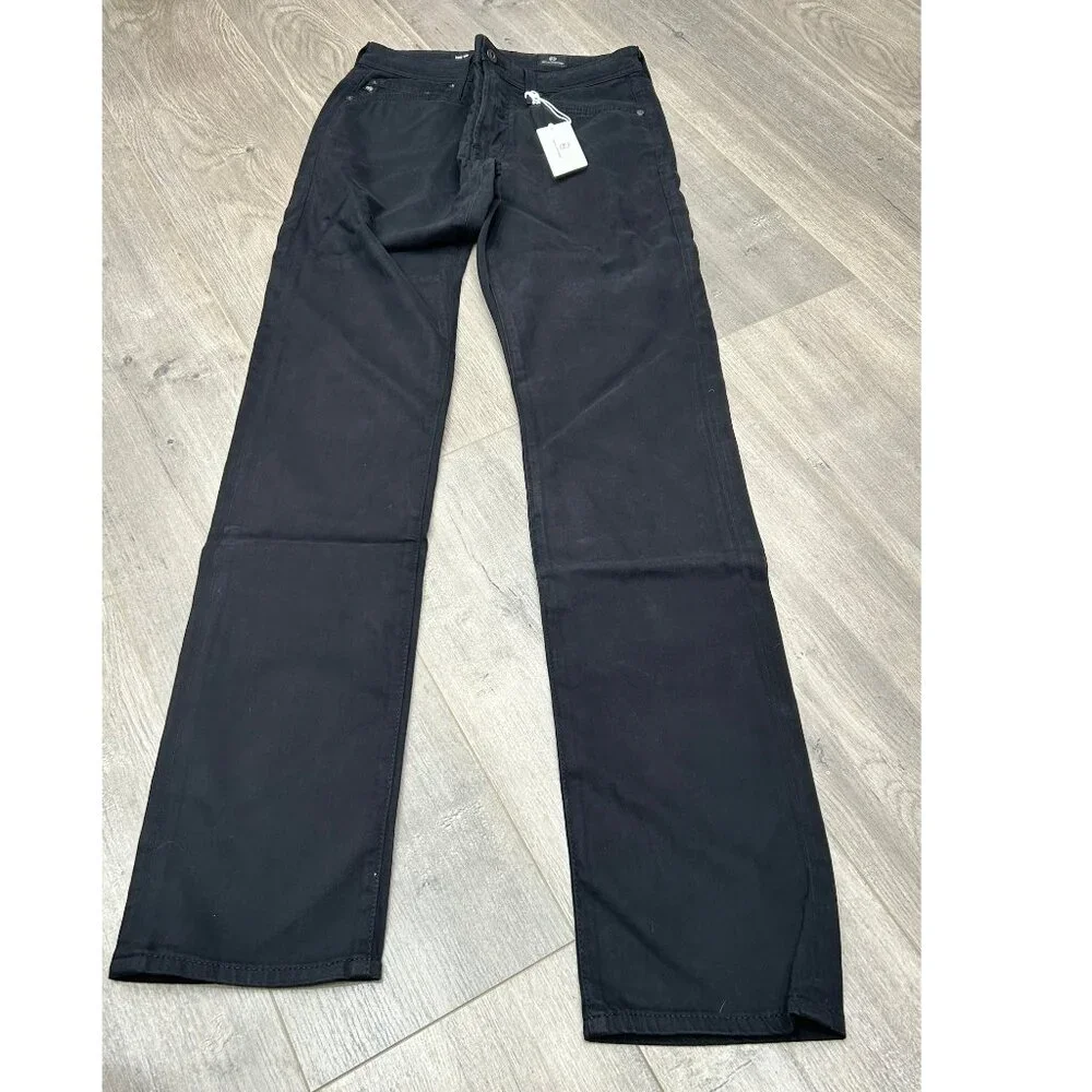 Adriano Goldschmied‎ The Graduate Black Sueded Stretch Sateen Tailored Leg 28x34
